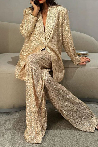 Blazer de lentejuelas