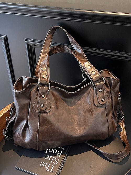 Bolso tote de hombro retro y casual