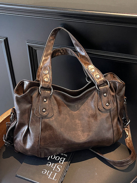 Bolso tote de hombro retro y casual