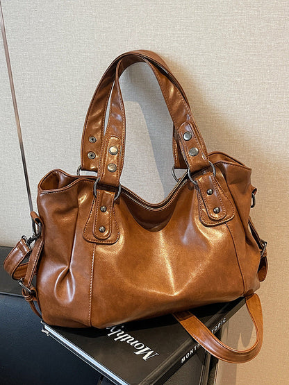 Bolso tote de hombro retro y casual
