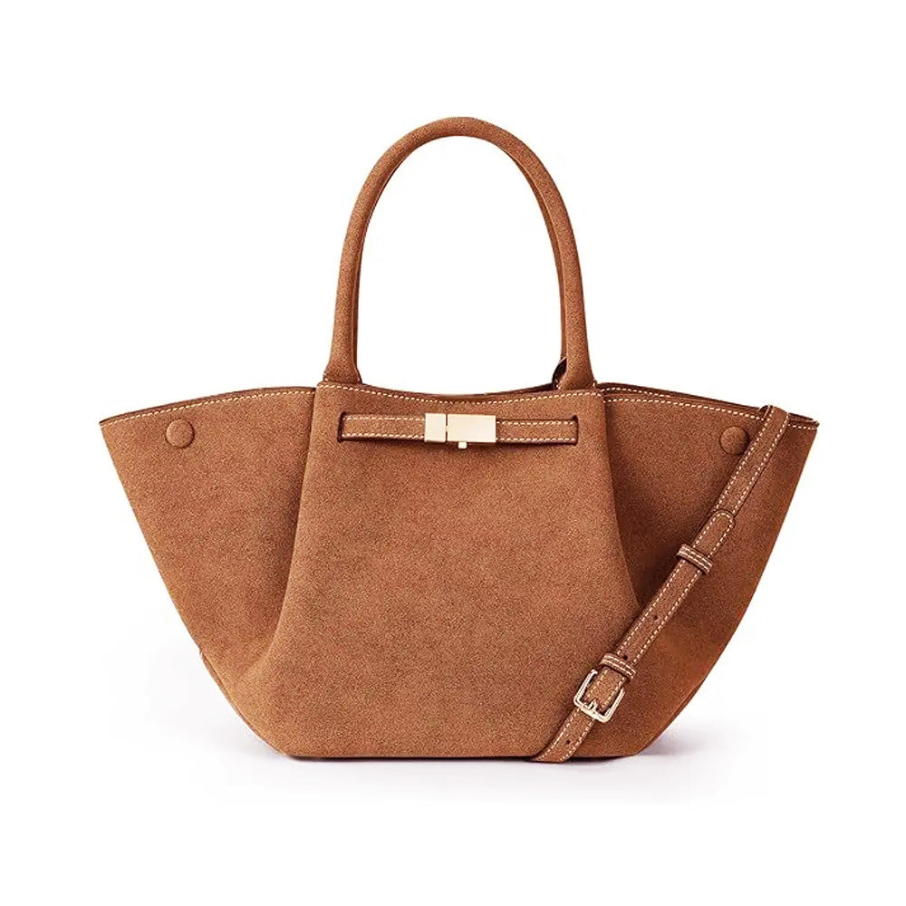 Bolso tote vintage versátil de efecto ante
