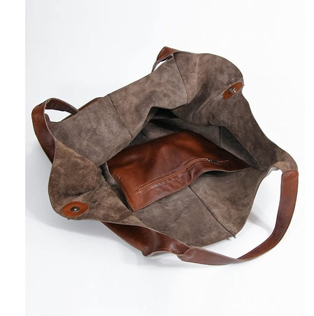 Bolso de hombro grande de piel suave y gran capacidad