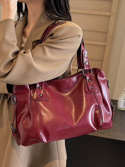 Bolso tote de hombro retro y casual