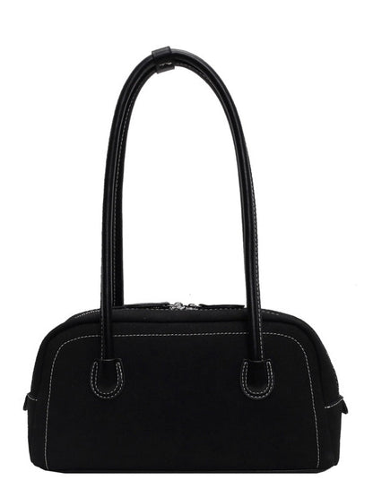 Bolso de hombro retro tipo almohada con acabado esmerilado