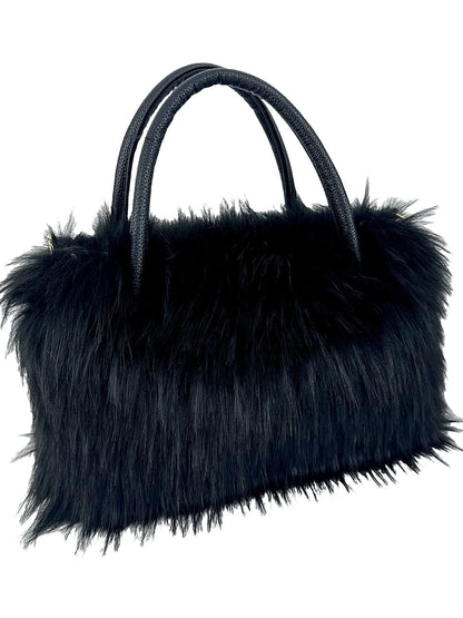 Bolso bandolera de pelo con cadena