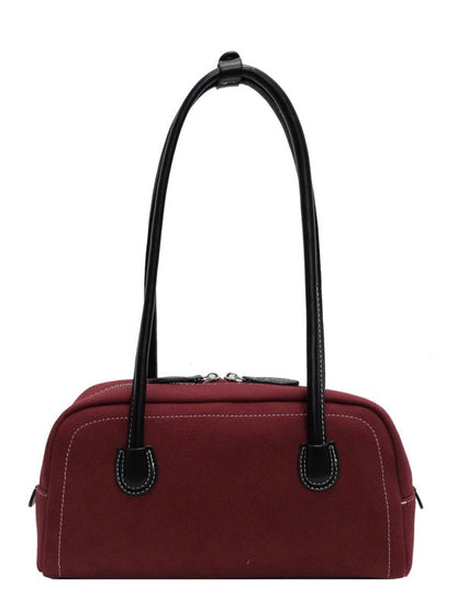Bolso de hombro retro tipo almohada con acabado esmerilado