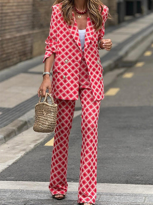 Conjunto casual de dos piezas estampado