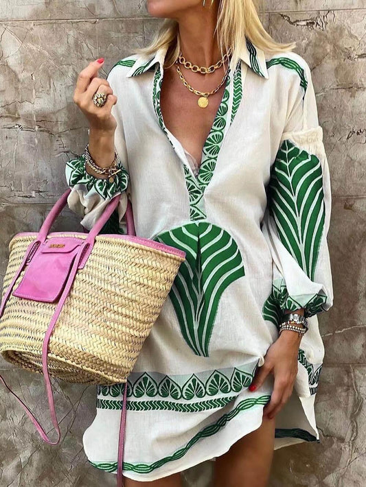 Minivestido de vacaciones con estampado original