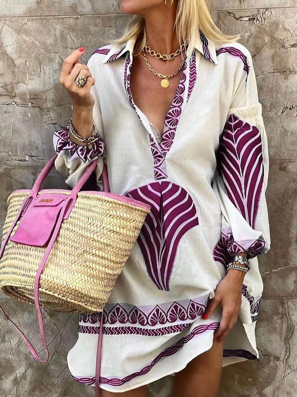 Minivestido de vacaciones con estampado original