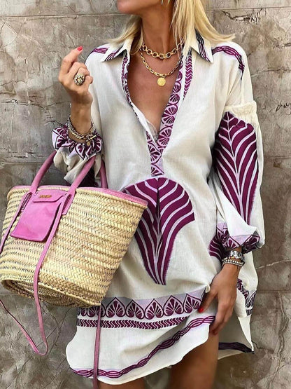 Minivestido de vacaciones con estampado original
