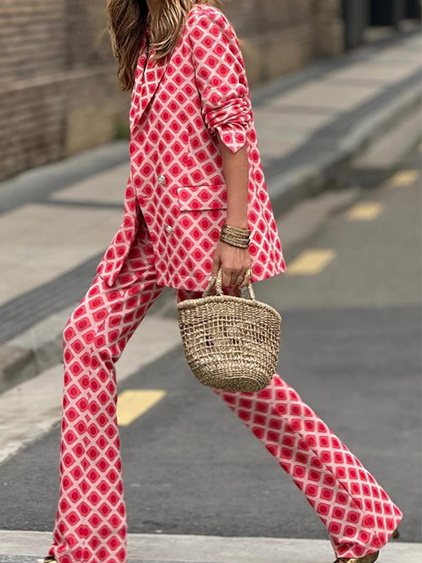 Conjunto casual de dos piezas estampado