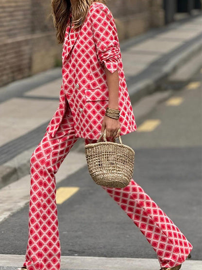 Conjunto casual de dos piezas estampado