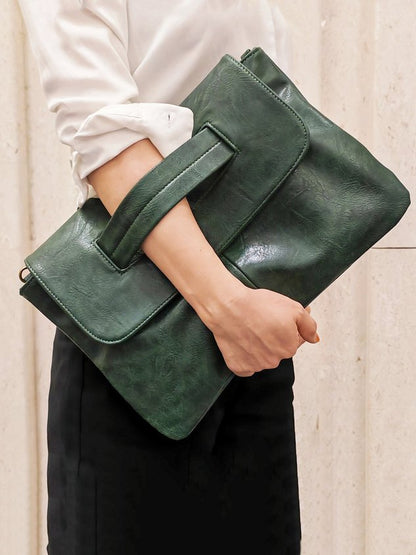 Bolso clutch magnético de gran capacidad con correa bandolera