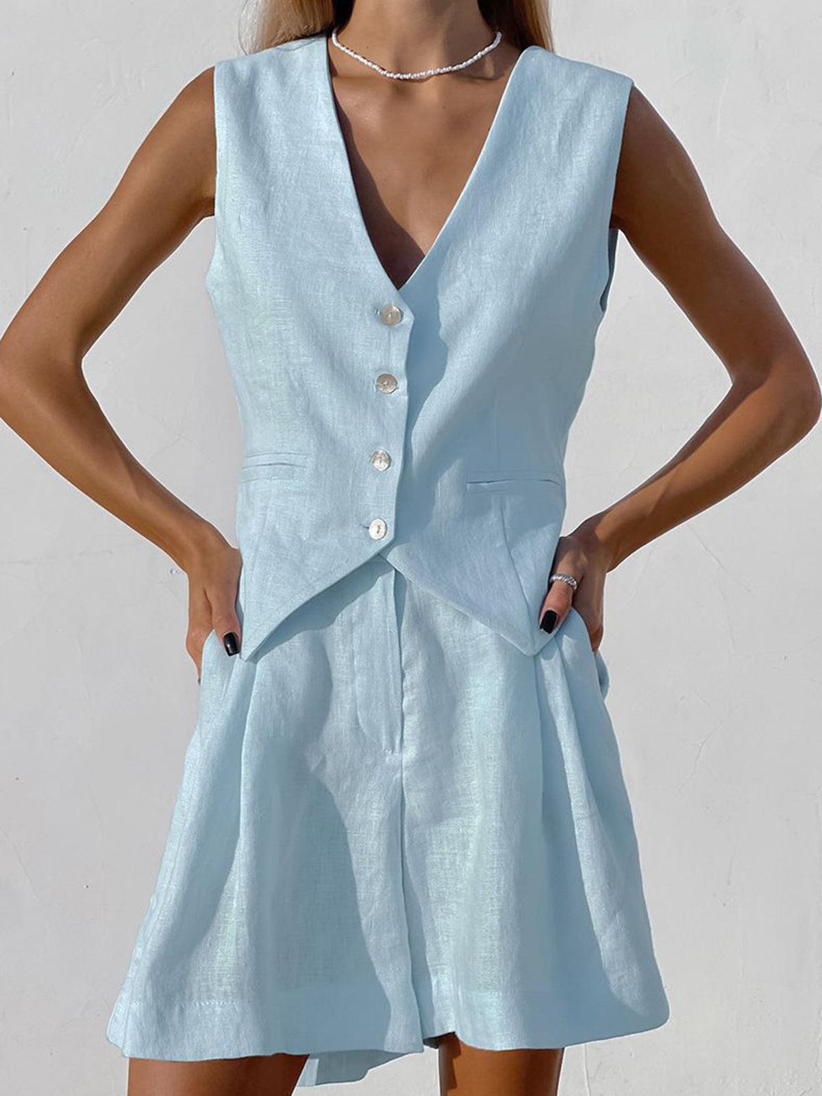 Conjunto de dos piezas Paros: salida de playa y short