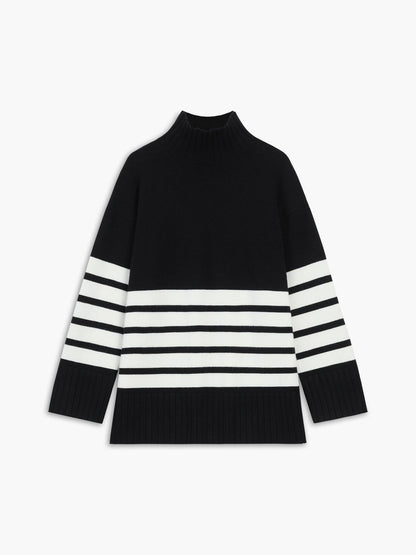 Jersey de rayas con cuello perkins Miss Paris