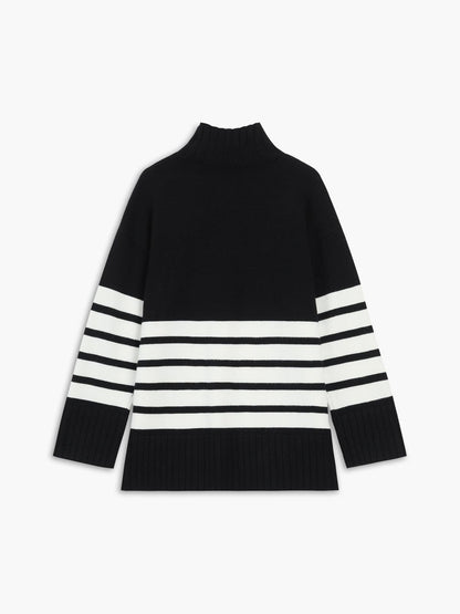 Jersey de rayas con cuello perkins Miss Paris
