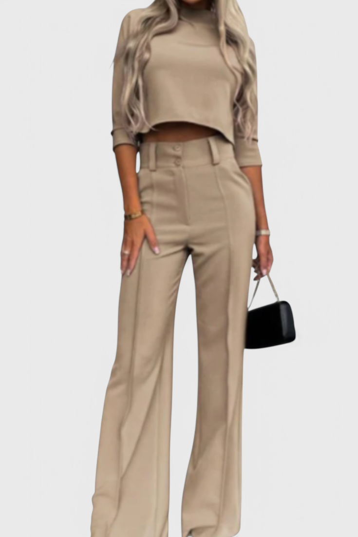 Cleo Conjunto Elegante de Pantalón y Top