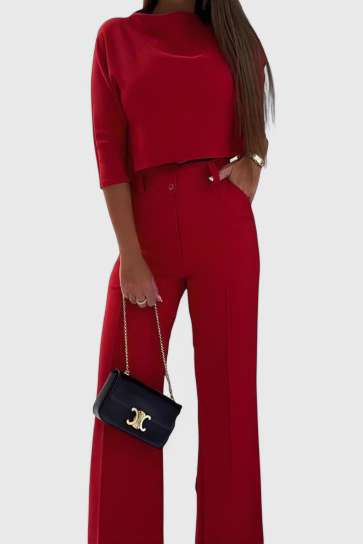 Cleo Conjunto Elegante de Pantalón y Top