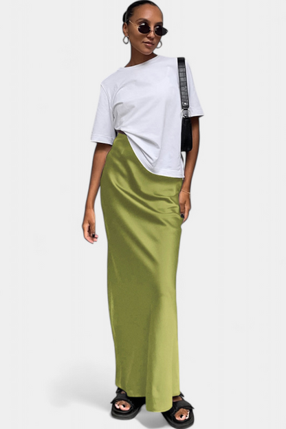 Fable Falda Maxi Utility de Diseño Liso y Estilo Pulido