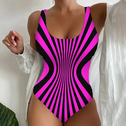 Bañador de una pieza con estampado 3D