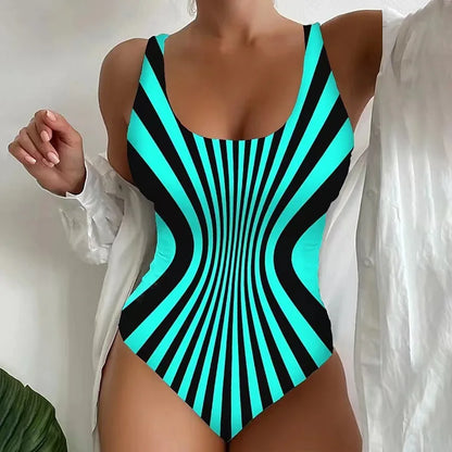 Bañador de una pieza con estampado 3D