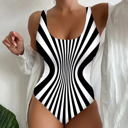 Bañador de una pieza con estampado 3D