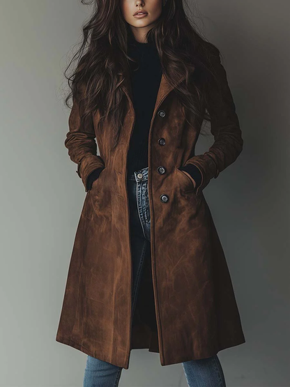 Gabardina vintage de ante