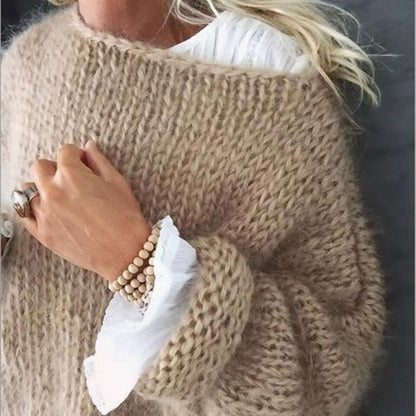Jersey casual de mohair calado